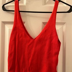 H&M Divided Tank Top Size M Red/Orange